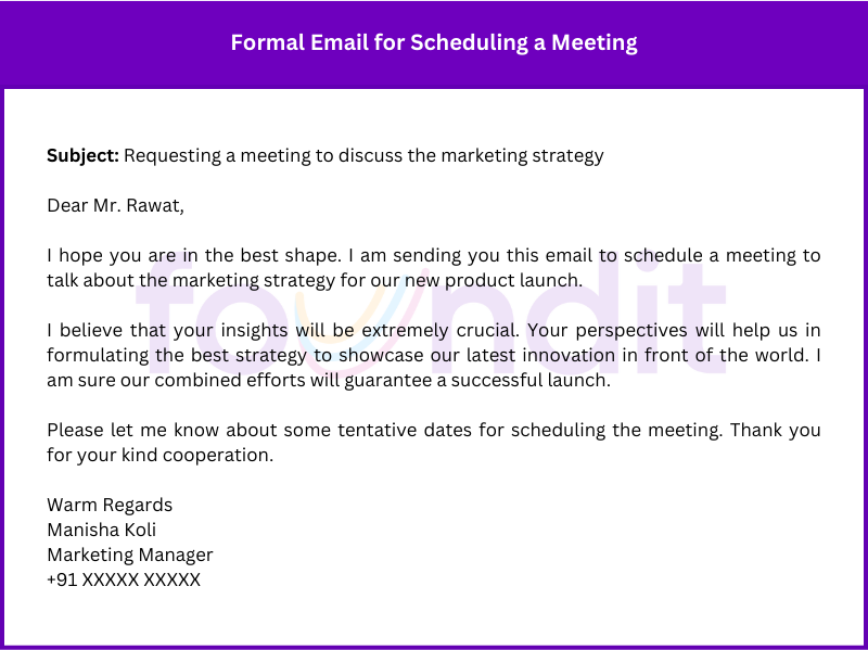 a professional email template for scheduling a meeting